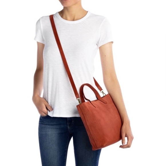 Madewell medium transport crossbody orange/rust color - Picture 5 of 7